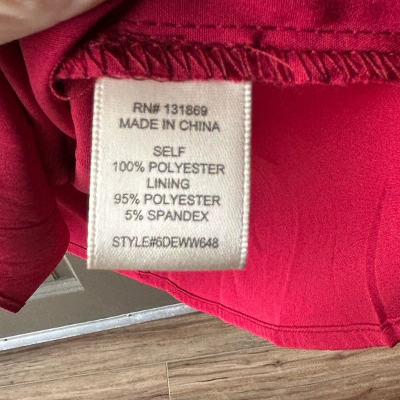 Allison & Kelly Red Organza Fit and Flare Dress - Picture 6 of 6